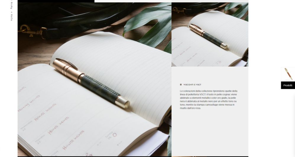 Penna Visconti poggiata su un quaderno