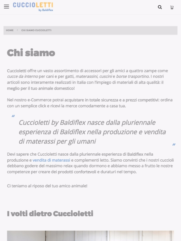 Cuccioletti Tablet About