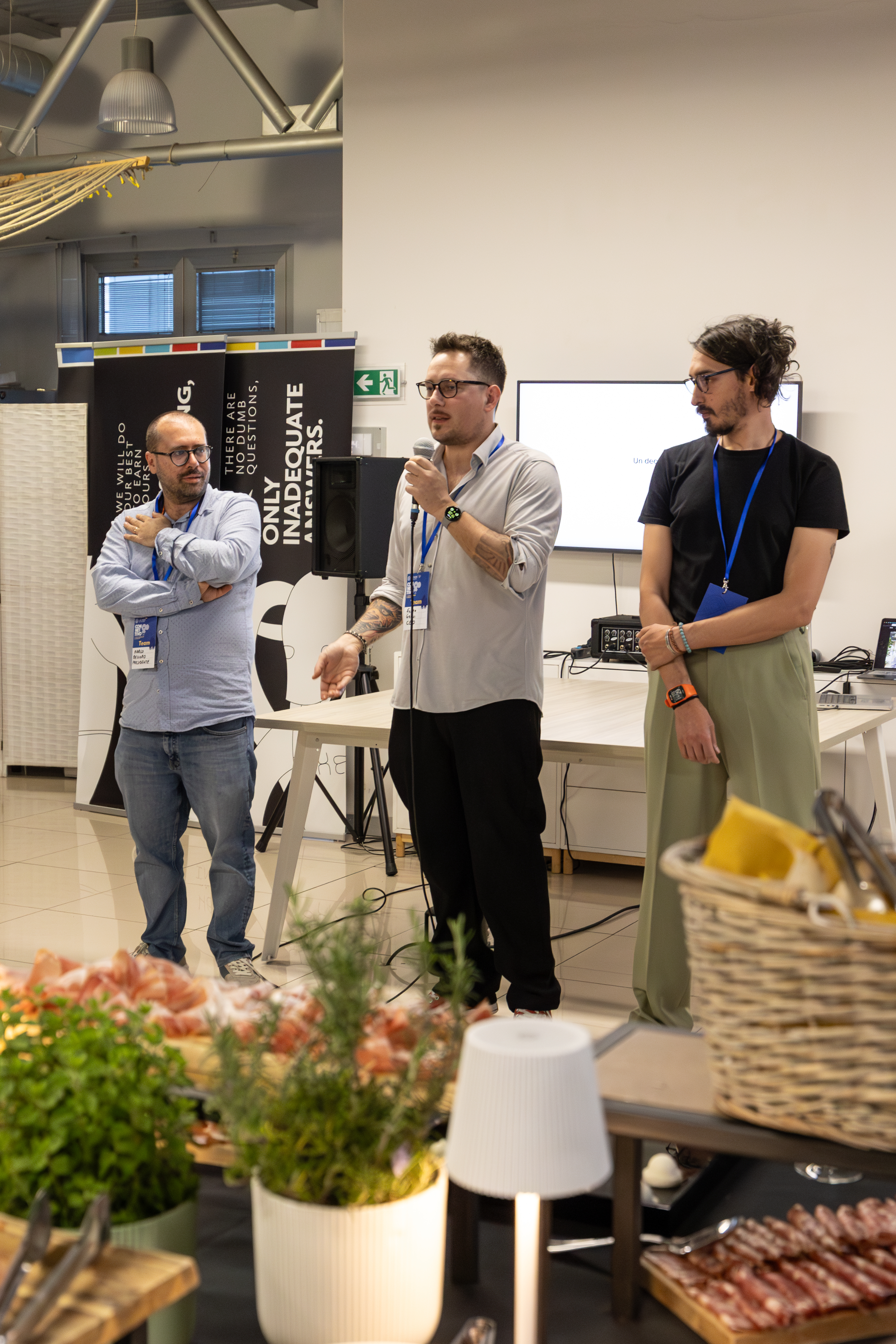 Filippo Gruni e i soci fondatori di Lotrèk