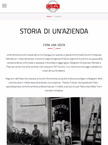 Giuntini Tablet Storia