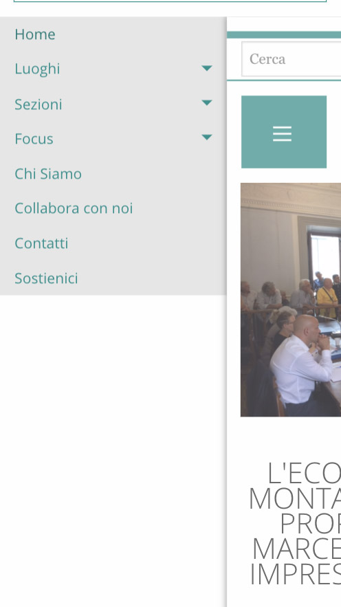 La Voce della Montagna - Menu - Mobile