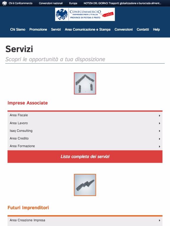 Confcommercio Tablet Home 1