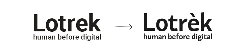 Il passaggio dal vecchio al nuovo logo della Digital Agency Lotrek